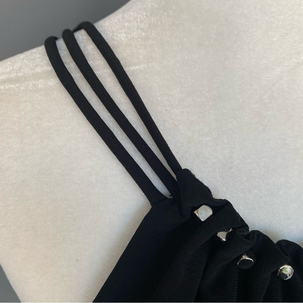 White House Black Market Black Studded Tank Blouse Small - Picture 3 of 14